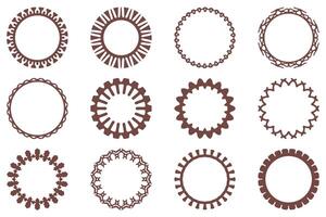 Decorative ornament frame set design vector