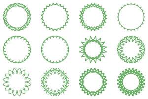 Decorative ornament frame set design vector