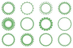 Decorative ornament frame set design vector