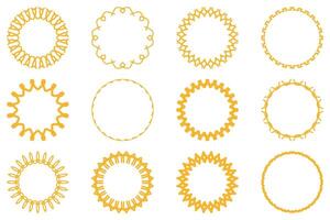 Decorative ornament frame set design vector