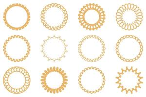 Decorative ornament frame set design vector