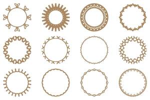Decorative ornament frame set design vector