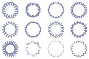 Decorative ornament frame set design vector