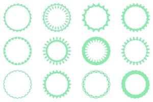 Decorative ornament frame set design vector