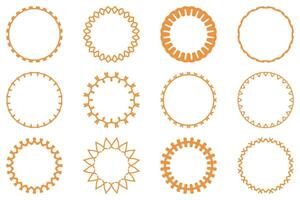 Decorative ornament frame set design vector
