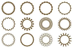 Decorative ornament frame set design vector