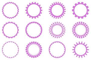Decorative ornament frame set design vector