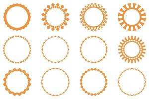 Decorative ornament frame set design vector
