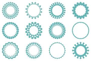 Decorative ornament frame set design vector