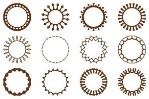 Decorative ornament frame set design vector