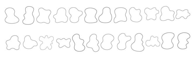 Blob outline collection can be used in a variety of ways, including card decorations, frames, paper decorations, cards, backgrounds, and more. vector