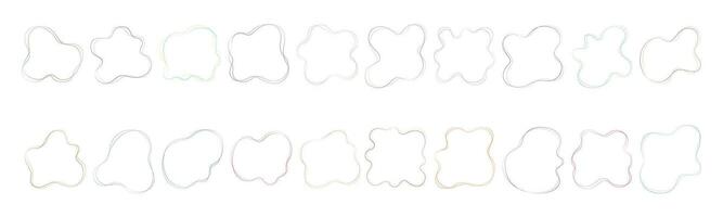 Blob outline collection can be used in a variety of ways, including card decorations, frames, paper decorations, cards, backgrounds, and more. vector