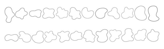 Blob outline collection can be used in a variety of ways, including card decorations, frames, paper decorations, cards, backgrounds, and more. vector