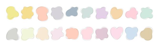 Blob muted collection can be used in a variety of ways, including card decorations, frames, paper decorations, cards, backgrounds, and more. vector