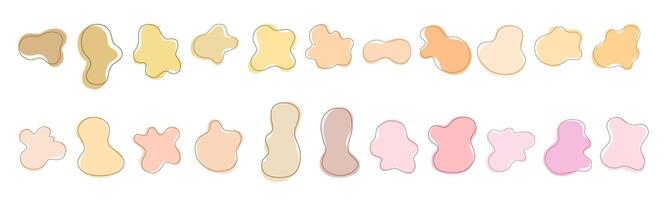 Blob muted collection can be used in a variety of ways, including card decorations, frames, paper decorations, cards, backgrounds, and more. vector