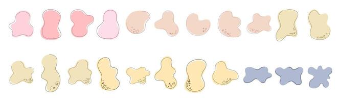 Blob muted collection can be used in a variety of ways, including card decorations, frames, paper decorations, cards, backgrounds, and more. vector