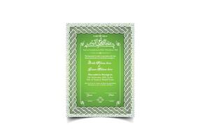 Nikkah Nama Marriage Certificate Or Muslim Marriage Design Template vector