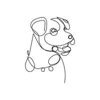 dog one line art design, logo design minimal design vector
