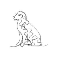 dog one line art design, logo design minimal design vector