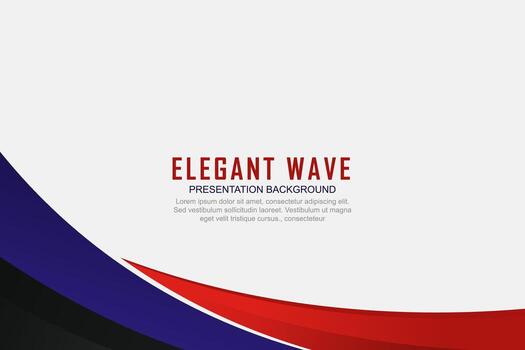 Presentation background with elegant wave design vector