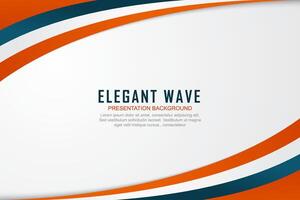 Presentation background with elegant wave design vector