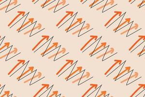 Geometric seamless pattern with orange and white color Simple graphics. vector