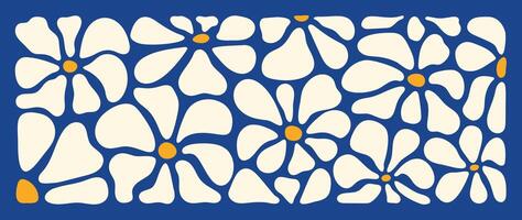 Abstract botanical art background . Natural hand drawn pattern design with leaves branch, flower. Simple contemporary style illustrated Design for fabric, print, cover, banner, wallpaper. vector
