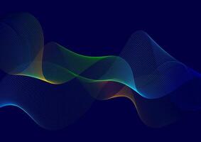 multi coloured abstract flowing lines design vector