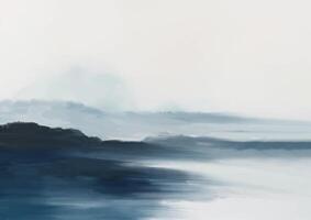 minimal hand painted abstract landscape design vector