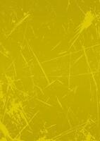 yellow grunge scratched texture background vector