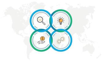 Business infographic design template with 4 options. vector
