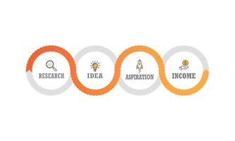 Business process. Timeline infographics with 4 steps, and options. chart, Web infographic template Design. vector