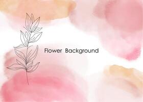 Muted colorful background design . Watercolor abstract background . Floral Background. vector