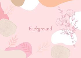Muted colorful background design . Watercolor abstract background . Floral Background. vector