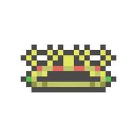 crown pixel art for dynamic digital projects and designs. vector