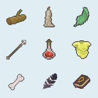 game items collection pixel art bundle collection for your digital asset vector