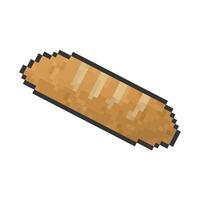 baguette pixel art for dynamic digital projects and designs. vector