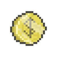 coin pixel art for dynamic digital projects and designs. vector