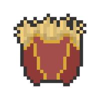 french fries pixel art for dynamic digital projects and designs. vector
