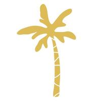 Retro Groovy Surf Club in trendy Boho style. Naive Geometric Summer Palm Tree. Simple background of sun sea. Retro Summer Beach Hand Drawn isolated illustration. Vintage Surf Club. illustration vector