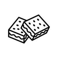 brownies icon design template simple and clean vector