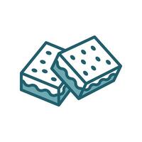 brownies icon design template simple and clean vector