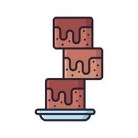 brownies icon design template simple and clean vector