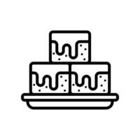 brownies icon design template simple and clean vector