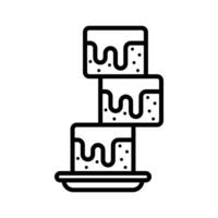 brownies icon design template simple and clean vector