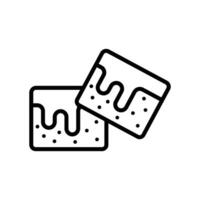 brownies icon design template simple and clean vector