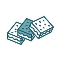 brownies icon design template simple and clean vector