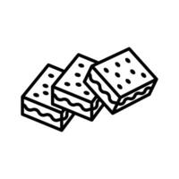 brownies icon design template simple and clean vector