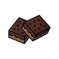 brownies icon design template simple and clean vector