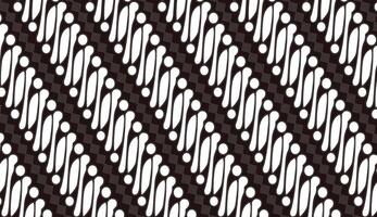 Batik parang, batik Indonesia pattern. A black and white pattern with wavy lines vector